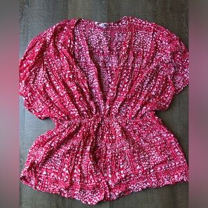 Victoria’s Secret womens one size swim suit cover red heart print